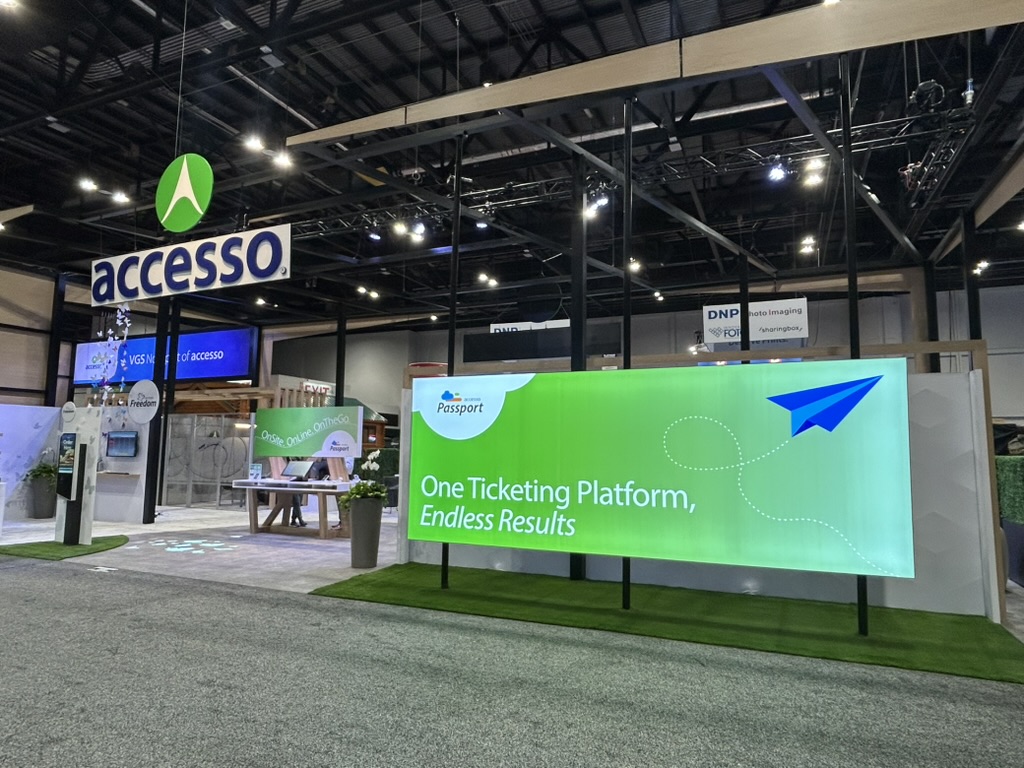 accesso booth at an industry trade show