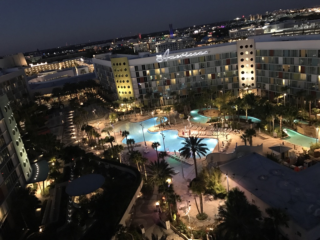 Cabana Bay Beach Resort pool at night